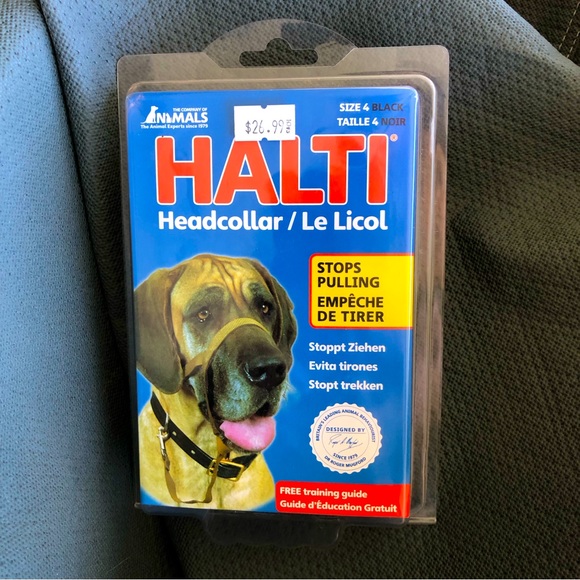 Dog Halti Collar to stop pulling - NEW with Tags in original packaging . Black - Picture 1 of 11